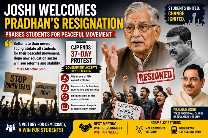 joshi on Pradhan Resignation