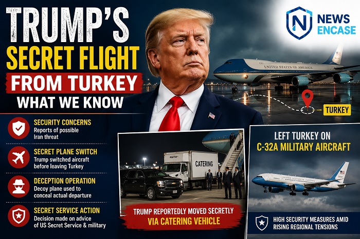 Donald Trump secret flight from Turkey
