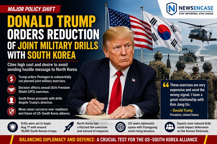 Trump South Korea military drills